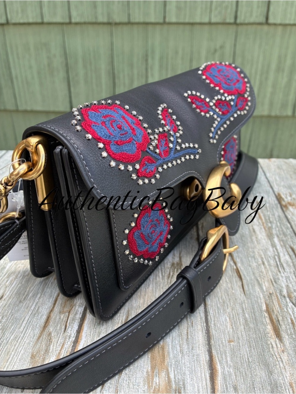 Coach Tabby Shoulder Bag 26 With Embroidered Americana Roses Purse - Picture 4 of 13